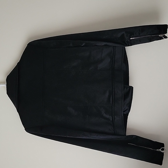 Marciano Women's Amara Biker Faux Pony Black Jacket- Size M- New! - Picture 4 of 11